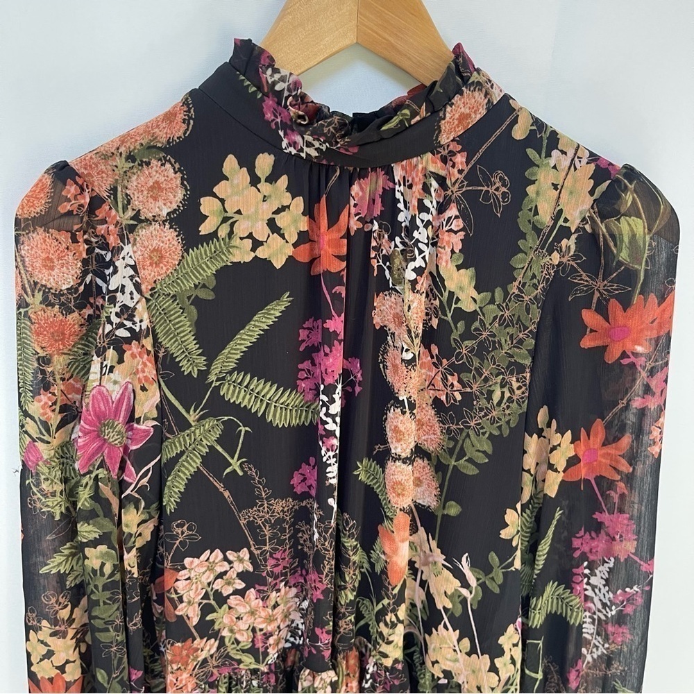 Melonie T Floral Ruffle Dress Size 6 | Whimsigoth‎ Fairycore Sheer Sleeve Dress - Picture 11 of 15